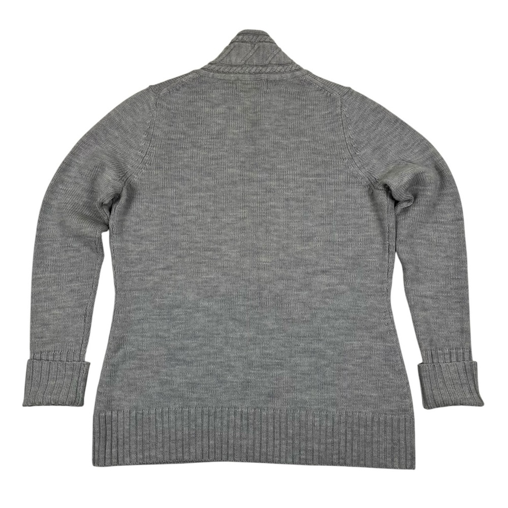Eddie Bauer Light Gray Merino Wool V-Neck Sweater Long Sleeve Size L - Picture 5 of 9
